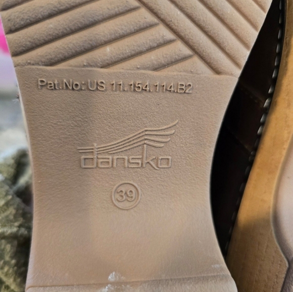 LIKE NEW Women's Dansko Bel Oiled Brown Leather Clogs Mule Slip On Size 39 - Picture 4 of 7